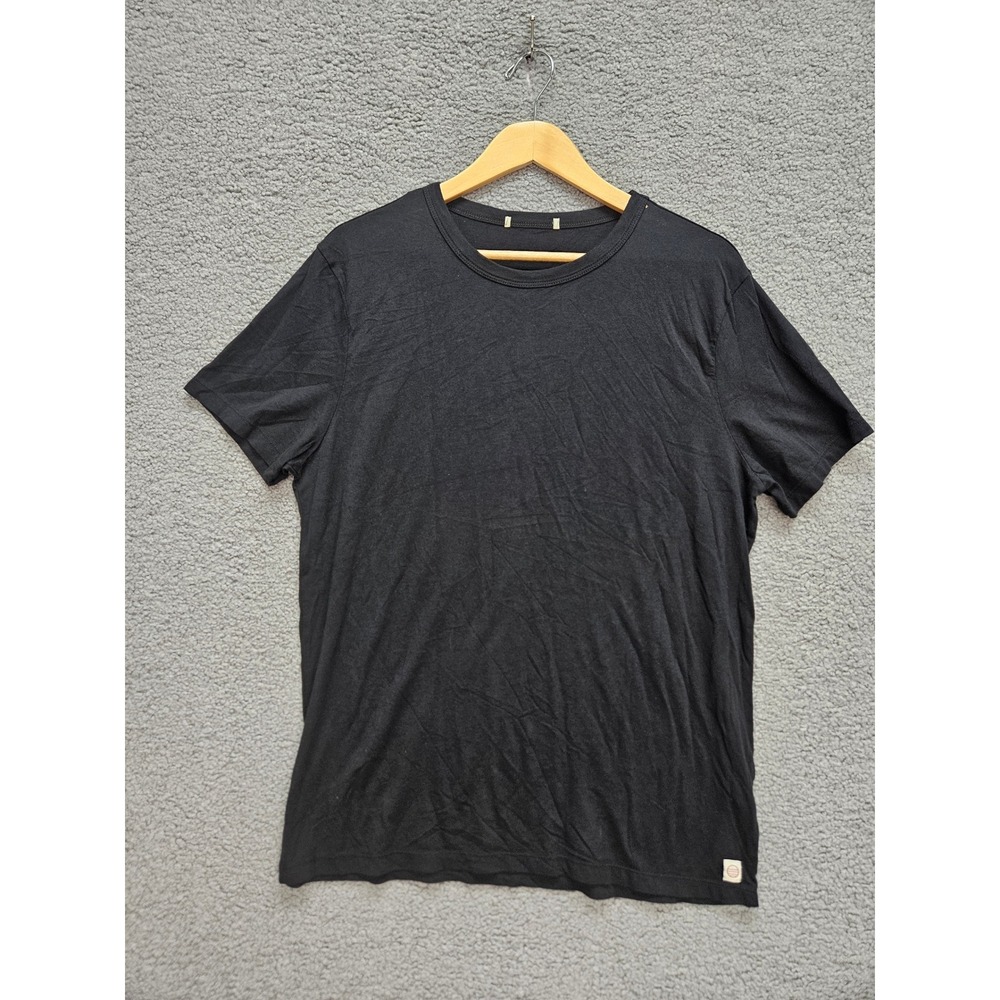 Marine Layer T-Shirt Size M Black Supima Cotton Tencel Micromodal Crew Neck Soft